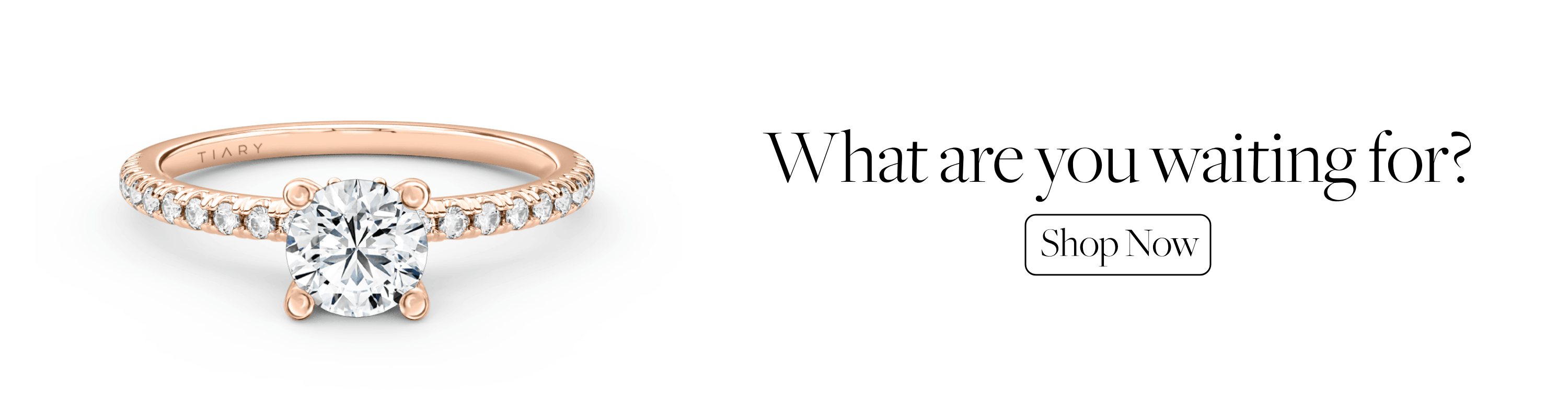 What are you waiting for? Tiary's Lab Grown Round Diamond Pave in Rose Gold, 14K, flashing between its various carat sizes. Shop Now